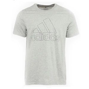 Adidas AMPLIFIER TEE Sport Tiny Type Heater Gray Size M